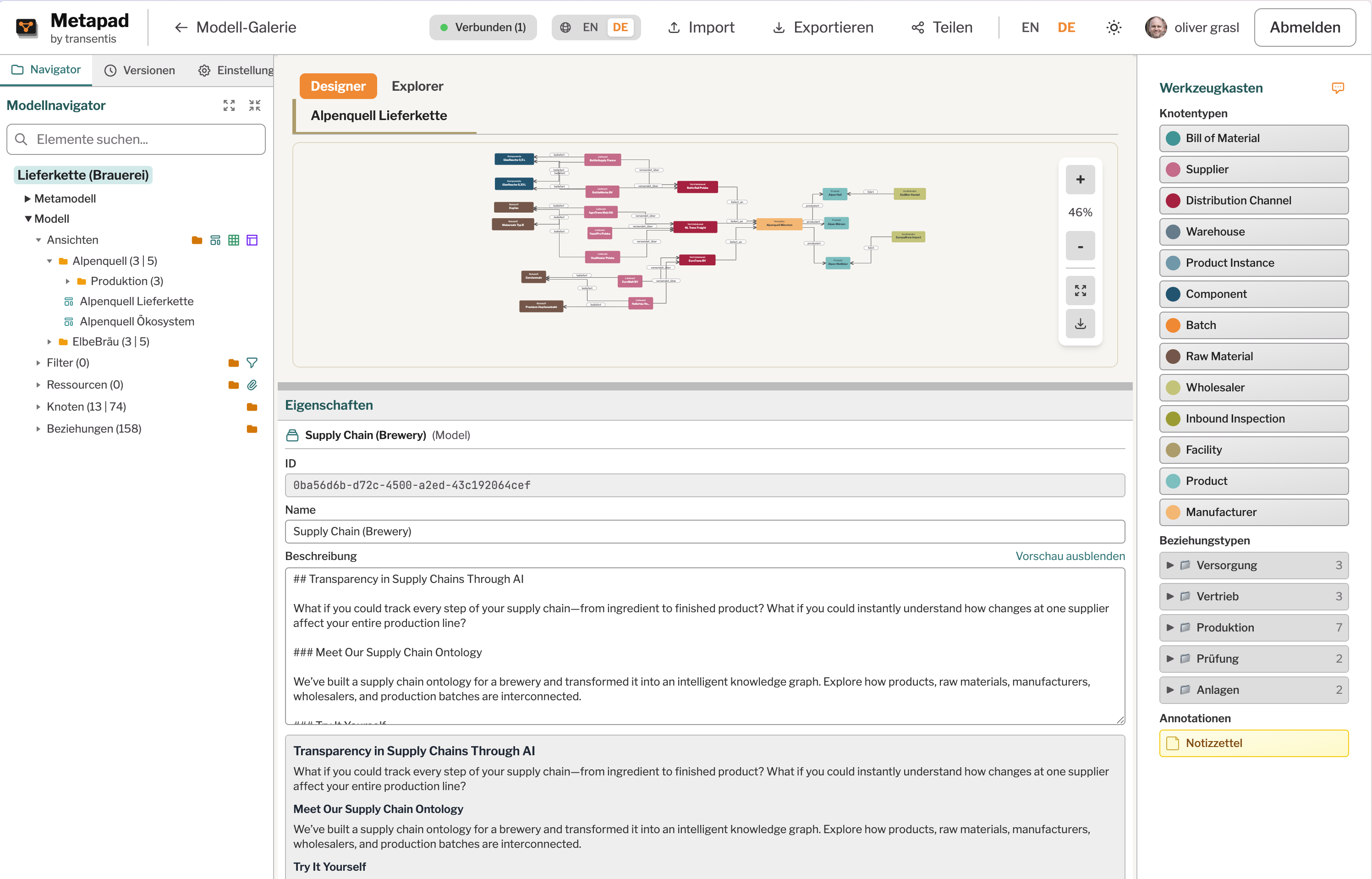Beschreibungen in Markdown verfassen und in der Vorschau anzeigen