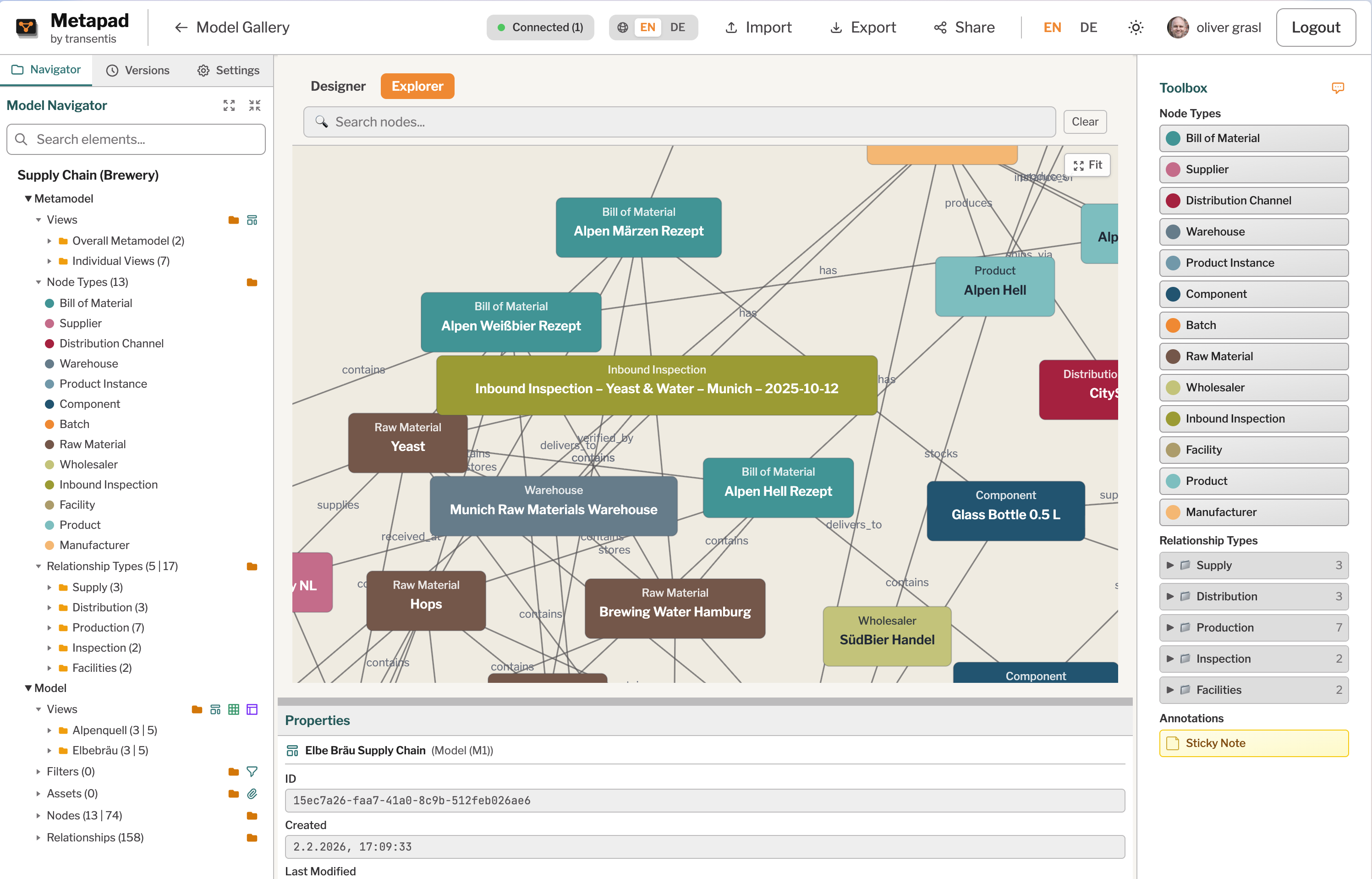 Explore your model in a graph view